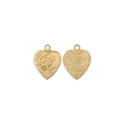I Love You Heart Charm - Item # S3949 - Salvadore Tool & Findings, Inc.