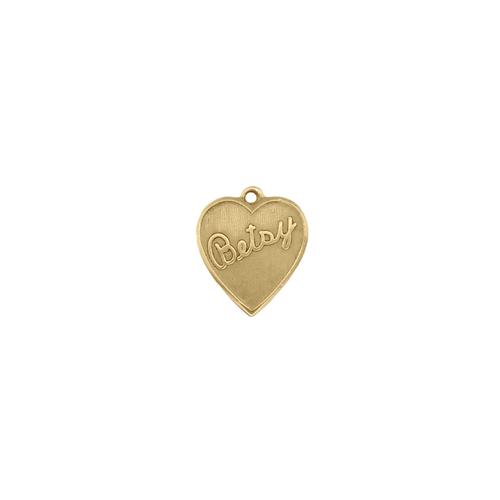 Betsy Heart Charm - Item # SG3959R/07 - Salvadore Tool & Findings, Inc.