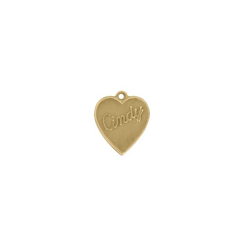 Cindy Heart Charm - Item # SG3959R/16 - Salvadore Tool & Findings, Inc.
