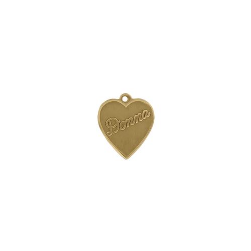 Donna Heart Charm - Item # SG3959R/20 - Salvadore Tool & Findings, Inc.