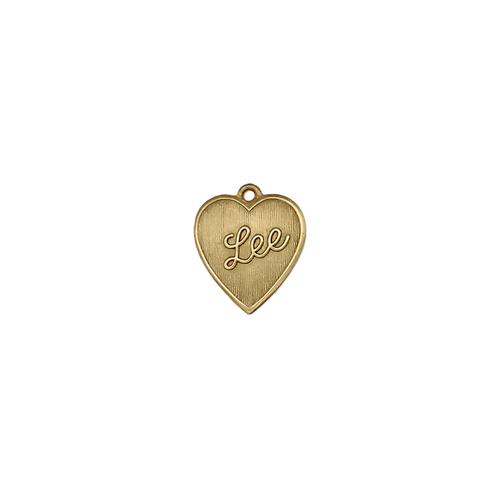 Lee Heart Charm - Item # SG3959R/43 - Salvadore Tool & Findings, Inc.