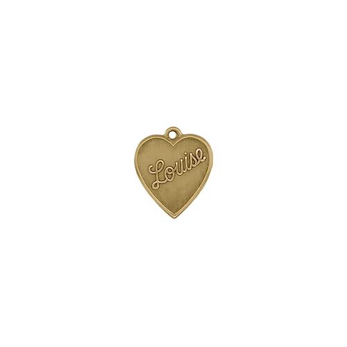 Louise Heart Charm - Item # SG3959R/49 - Salvadore Tool & Findings, Inc.