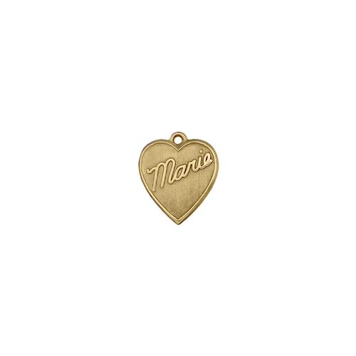 Marie Heart Charm - Item # SG3959R/51 - Salvadore Tool & Findings, Inc.