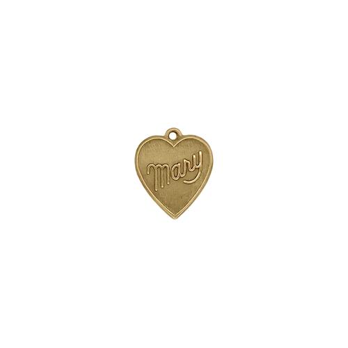 Mary Heart Charm - Item # SG3959R/54 - Salvadore Tool & Findings, Inc.