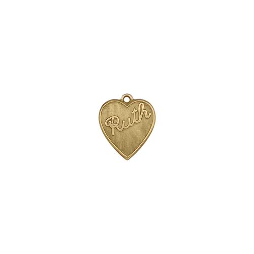 Ruth Heart Charm - Item # SG3959R/64 - Salvadore Tool & Findings, Inc.