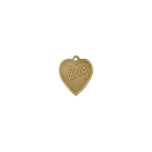 Sue Heart Charm - Item # SG3959R/73 - Salvadore Tool & Findings, Inc.