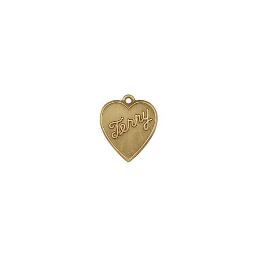 Terry Heart Charm - Item # SG3959R/75 - Salvadore Tool & Findings, Inc.