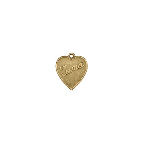 Tina Heart Charm - Item # SG3959R/76 - Salvadore Tool & Findings, Inc.