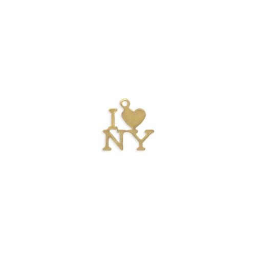 I Love NY Charm - Item # S6996 - Salvadore Tool & Findings, Inc.