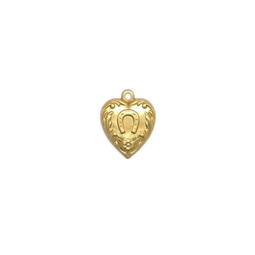 Heart Charm with Horseshoe - Item # S8521 - Salvadore Tool & Findings, Inc.