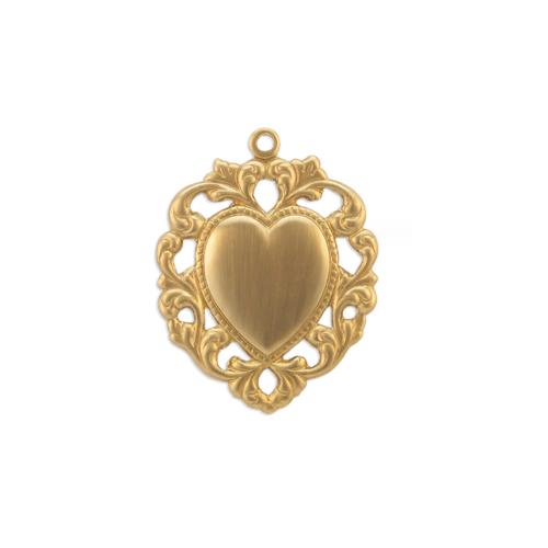 Heart Pendant/Charm - Item # F266-1 - Salvadore Tool & Findings, Inc.