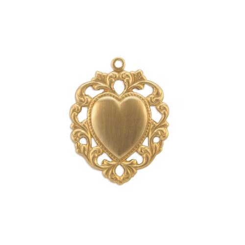 Heart Pendant/Charm - Item # F0266-1 - Salvadore Tool & Findings, Inc.