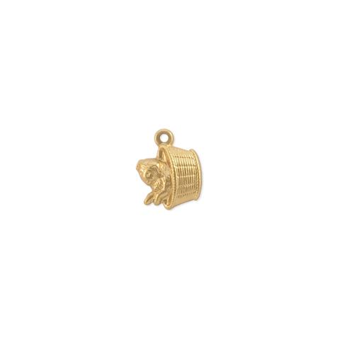 Dog in Basket Charm - Item # FA5361 - Salvadore Tool & Findings, Inc.
