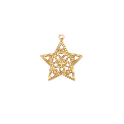 Floral Star w/ring - Item # FA725-1 - Salvadore Tool & Findings, Inc.