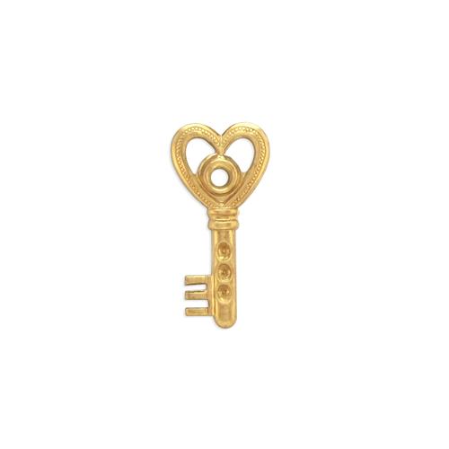 Heart Key w/ring & stone settings - Item # S1479 - Salvadore Tool & Findings, Inc.