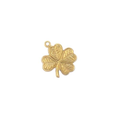 Four Leaf Clover Charm - Item # S288-NH - Salvadore Tool & Findings, Inc.