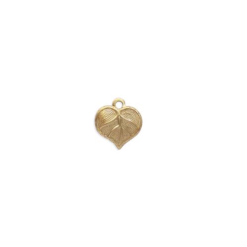 Leaf Heart Charm - Item # S4177 - Salvadore Tool & Findings, Inc.