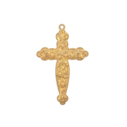 Floral Cross w/ring - Item # S5188 - Salvadore Tool & Findings, Inc.