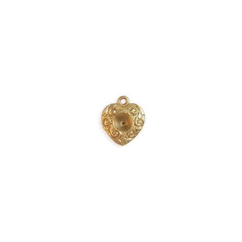 Heart w/ring and stone setting - Item # S6755 - Salvadore Tool & Findings, Inc.