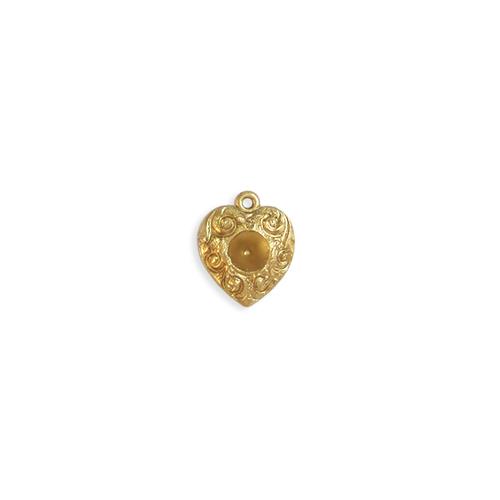 Heart w/ring and stone setting - Item # S6756 - Salvadore Tool & Findings, Inc.