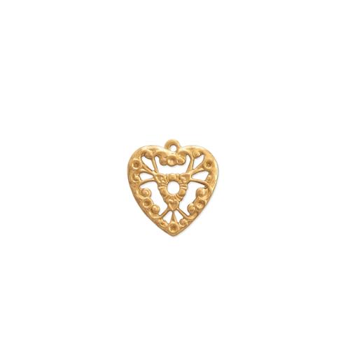 Filigree Heart w/ring and stone settings - Item # S712 - Salvadore Tool & Findings, Inc.