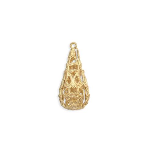 Filigree Teardrop w/ring - Item # S9036 - Salvadore Tool & Findings, Inc.