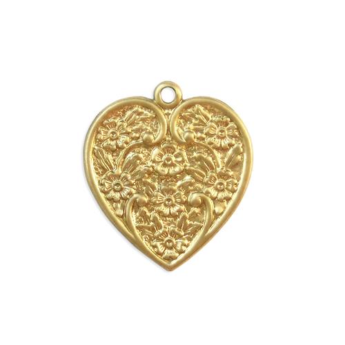 Floral Heart w/ring - Item # S9572 - Salvadore Tool & Findings, Inc.