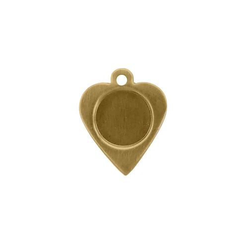 Heart w/ring and stone setting - Item # SG1595R - Salvadore Tool & Findings, Inc.