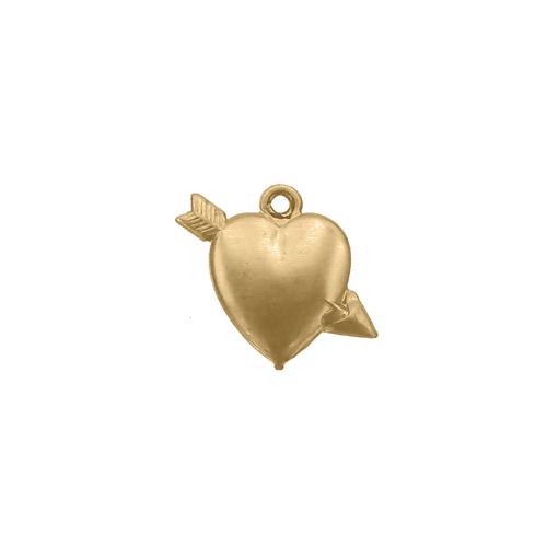 Heart w/ arrow charm - Item # SG1743R - Salvadore Tool & Findings, Inc.