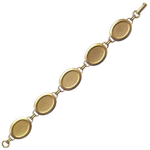 Oval Linked Bracelet w/stone settings - Item # SG2628 - Salvadore Tool & Findings, Inc.
