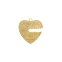 Heart and Key Charm - Heart Only - Item S2300 - Salvadore Tool & Findings, Inc.