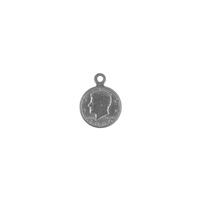 JFK Half Dollar Coin Charm - Item S6632-1 - Salvadore Tool & Findings, Inc.