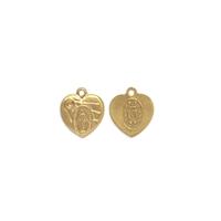 Mother Mary Heart Charm w/stone setting - Item S2275 - Salvadore Tool & Findings, Inc.