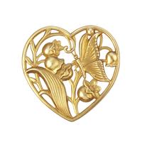 Floral Heart w/Butterfly - Item FA14300 - Salvadore Tool & Findings, Inc.